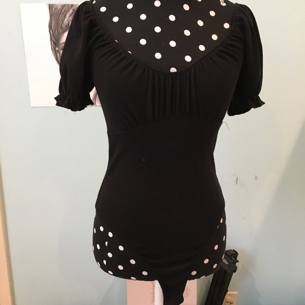 Black V-Neck Body Suit